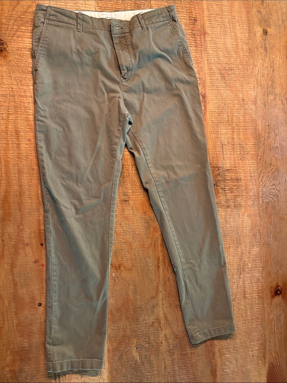 Urban Outfitters Olive-Toned Slim Chinos